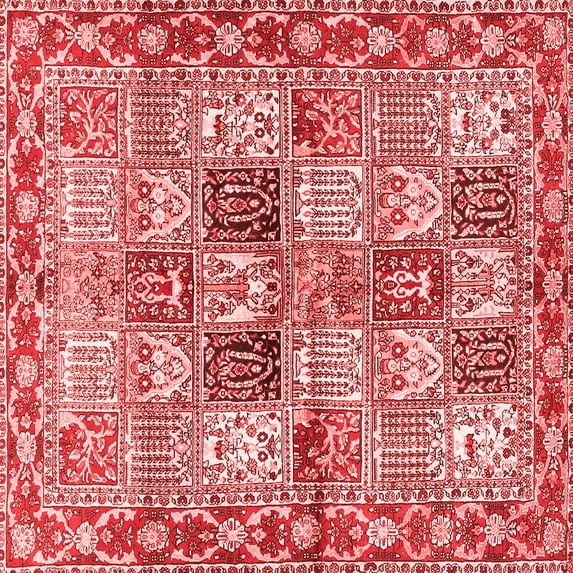 Ahgly Company Indoor Square Persian Red Traditional Area Rugs, 6' Square