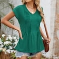 thumbnail image 5 of Women Shirt Short Sleeve Crew Neck Summer Soft Long TshirtsTee Tops Blouse, 5 of 8