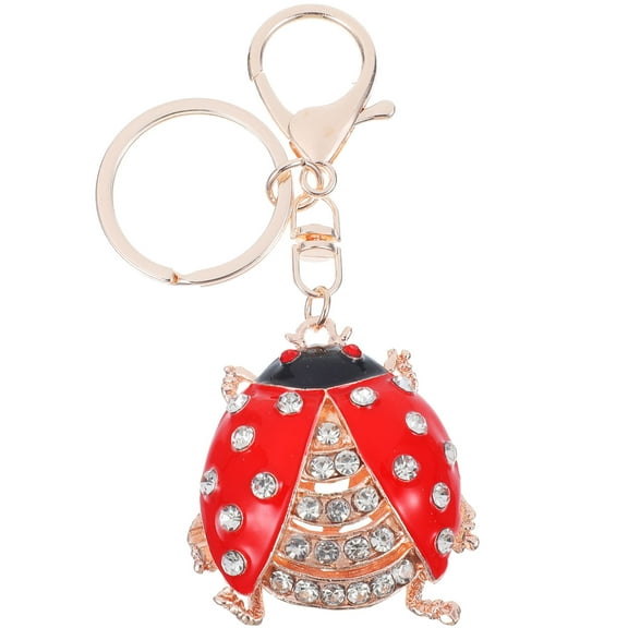 Luxshiny 1Pcs Key Chain for Handbag Ladybug Shape Red Metal Pendant for Women