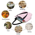 thumbnail image 6 of Pofeuu Ribbon Bow Print Women Fashion Shoulder Handbags Top Handle Satchel Bags Tote Shoulder Shopping Bag Stylish Canvas Tote Bag, 6 of 6