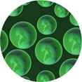 thumbnail image 1 of Ahgly Company Machine Washable Indoor Round Transitional Deep Emerald Green Area Rugs, 3' Round, 1 of 7