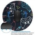thumbnail image 4 of Disketp Joystick Gamepad Small Mouse Pad 7.9x7.9 Inches,Washable Round Mousepad For Office Laptop Computer,Non-Slip Rubber Base Mouse Pads For Wireless Mouse, 4 of 8