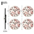 thumbnail image 2 of Battery Operated Analog Wall Clocks Non-Ticking Silent Modern Clock Decorative for Home,Office-Pattern Of Cherry Blossoms In Soft Pink And Red(12inch), 2 of 4