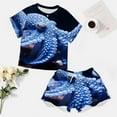 thumbnail image 4 of Octopus in The Mysterious Ocean 2 Pack Women’s Pajama Set Print Sleepwear And Shorts Y2k Loungewear Sets S-5XL, 4 of 7
