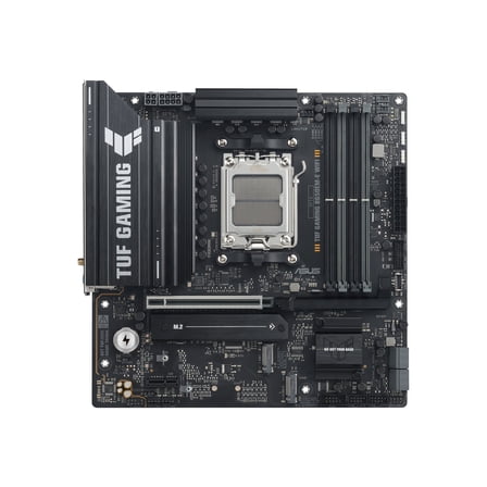 ASUS TUF GAMING B650EM-E WIFI - Motherboard - micro ATX - Socket AM5 - AMD B650 Chipset - USB-C 3.2 Gen2, USB 3.2 Gen 2, USB 3.2 Gen 1, USB-C 3.2 Gen 1 - Wi-Fi 6, Bluetooth, 2.5 Gigabit LAN - onboard graphics (CPU required) - HD Audio (8-channel)