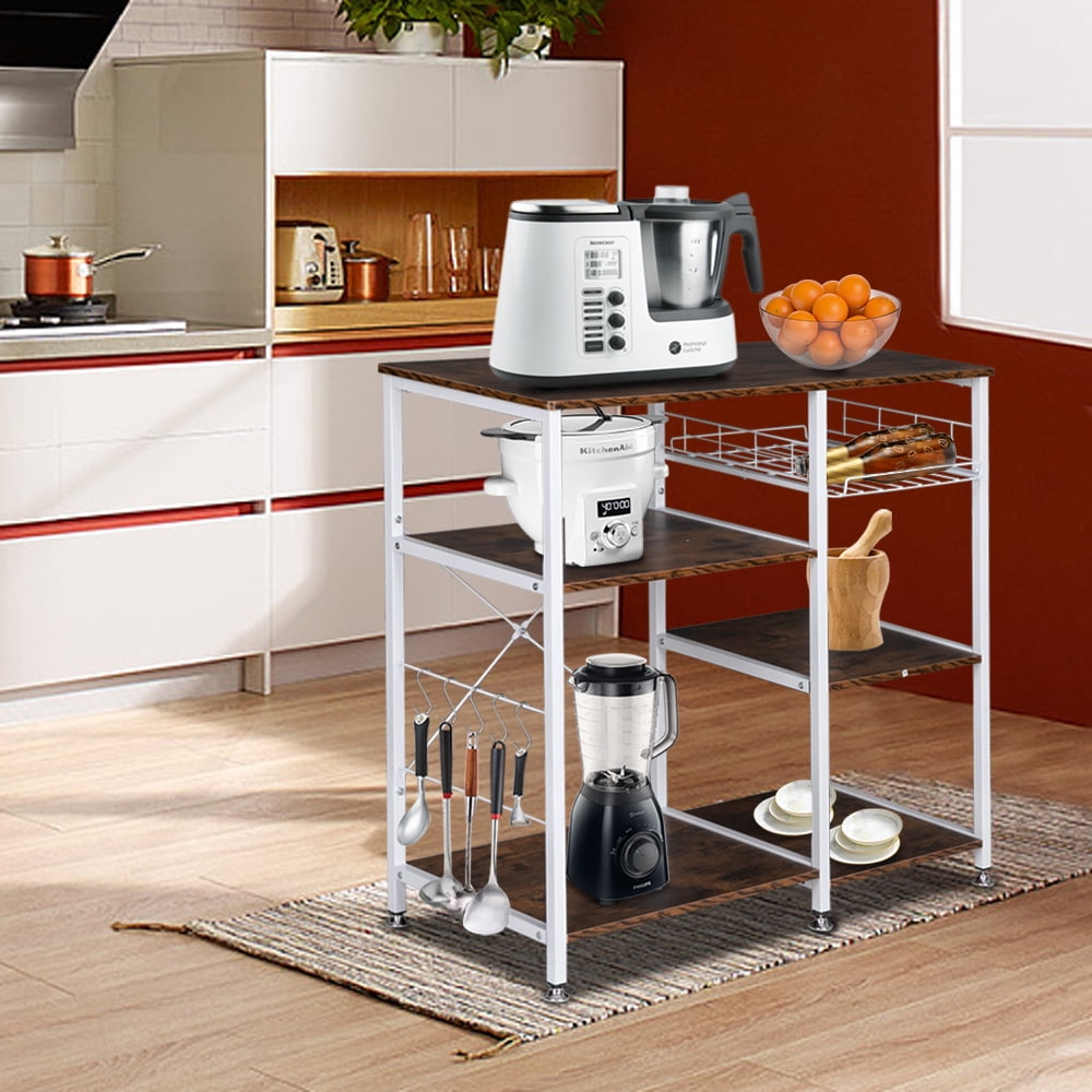 Lowestbest Kitchen Rack, Bakers Racks, Kitchen Corner Rack, Kitchen Shelving and Storage, Microwave Stand for Spice Rack Organizer Workstation, Brown Lowestbest Kitchen Rack, Bakers Racks, Kitchen Corner Rack, Kitchen Shelving and Storage, Microwave Stand for Spice Rack Organizer Workstation, Brown