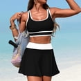thumbnail image 5 of BOBOGOJP Womens Two Piece Tankini Bathing Suits with Skirt Tummy Control Swimsuits Modest Swimwear 2026 Black for Size S, 5 of 9