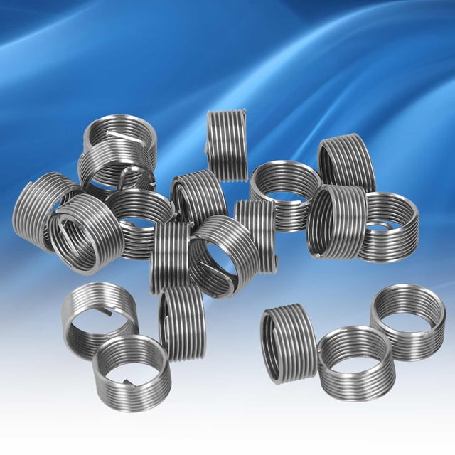 Kit de Réparation de Filetage M14 X 1.25, Outil de Réparation d'Écrou d'Insertion en Spirale avec Matériau SUS304 pour Machines Hydrauliques, Soudure, Pièces Auto