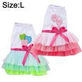 thumbnail image 2 of Vestido para perros pequeños: bonito vestido de princesa con tutú y estampado de corazones y labios para cachorros de niñas y perros pequeños en verano, 2 of 6