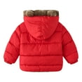 thumbnail image 4 of Ruyang Toddler Boys Fleece Lined Puffer Jacket Cute Bear Hooded Down Coat Baby Girls Winter Padded Warm Quilted Outerwear, 4 of 5