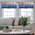 thumbnail image 4 of LALILO Kitchen Curtain Valance Airplane Landscape With Rod Pocket Window Curtain 52"x 18" Set of 2, 4 of 5