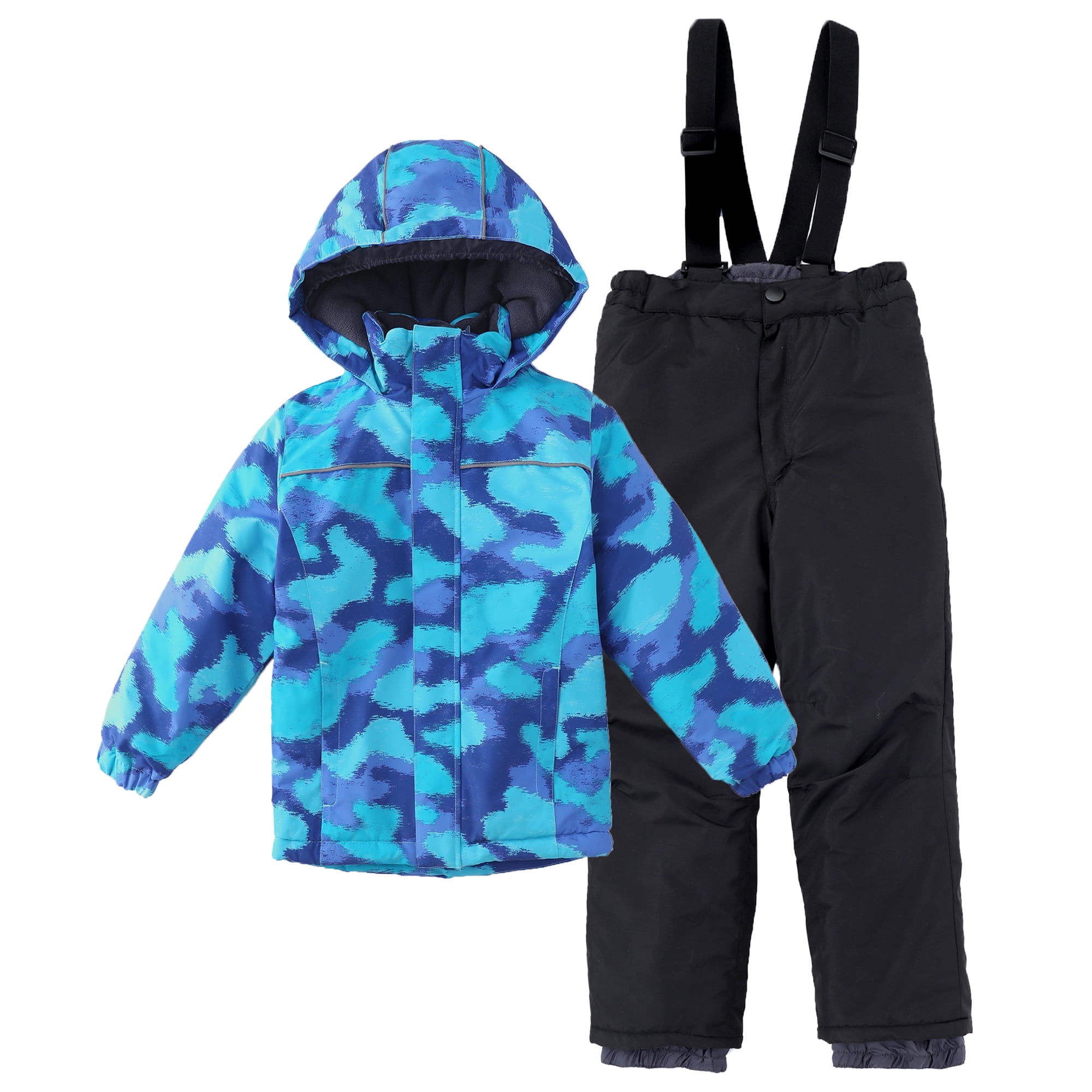 Hiheart Boys Girls Winter Ski Jacket & Pants Set 2Piece Snowsuit Blue