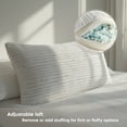 thumbnail image 3 of Hearth & Harbor Bed Pillows, Soft Bamboo Pillow Cover, Memory Foam Pillows for Bed, Queen Size Pillows, 2 Pack, 3 of 10