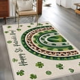 thumbnail image 2 of Kitchen Mats for Floor 3x5 Ft, St Patrick's Day Non Slip Area Rugs for Kitchen Bedroom Entryway, Spring Lucky Shamrock Rainbow Beige Washable Carpet Runner Rug Floor Mats for Bedroom Home Decor, 2 of 8