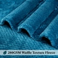 thumbnail image 4 of PAVILIA Turquoise Blue Throw Blanket for Couch, Twin Bed, Soft Fleece Throws for Sofa Chair, Fuzzy Waffle Textured Blanket, Cozy Warm Lightweight All Season Blanket Throw, 60x80, 4 of 9