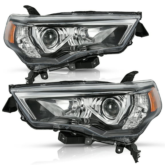 Toyota 4Runner for 2014-2020 4 Door Halogen Headlights Assembly Headlamps Pair