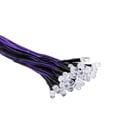 thumbnail image 1 of Edgelec 30 Uds 12 Voltios 5Mm Luces Led Uv Diodos Emisores Precableados 7,9 Pulgadas Dc 12V Luz Led Ultravioleta Lente Transparente Pequeñas Lámparas Led, 1 of 5