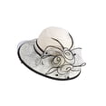 thumbnail image 2 of Jumpingount Sombrero de pescador de tela para mujer, cúpula de malla de repuesto colorida, protección solar, gorra de pesca para fotografía, adorno para Sombreros beis negro Jumpingount AP019161-01, 2 of 6