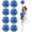 Blue+silver, variant on Cheer pom pom, 8 PCS Cheerleading Pom Poms, Premium Metallic Pom Poms Set Cheering Hand Flowers Handle Dance Pom Poms Cheering Squad Pompoms for Football Basketball Cheers