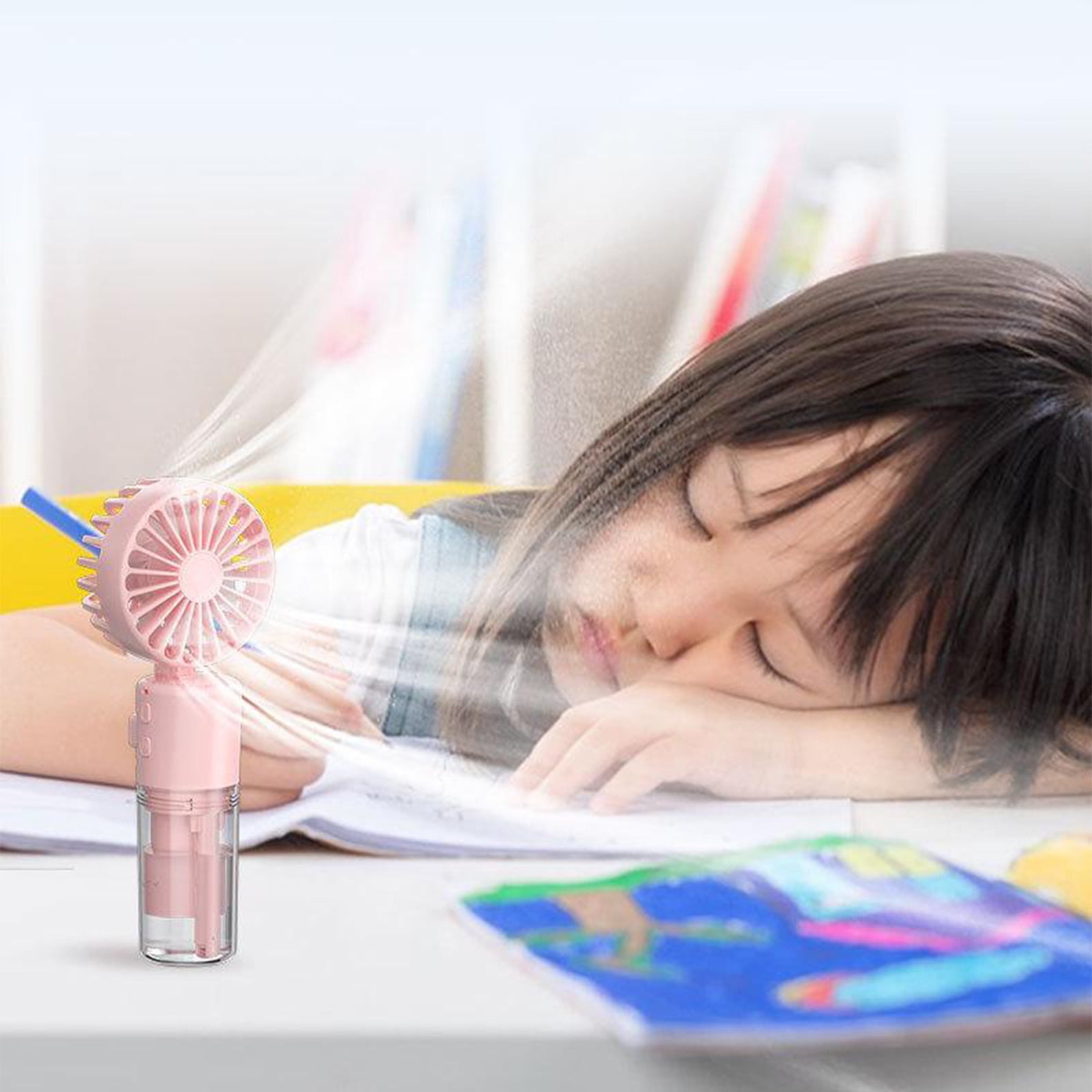 mini hand fan with water