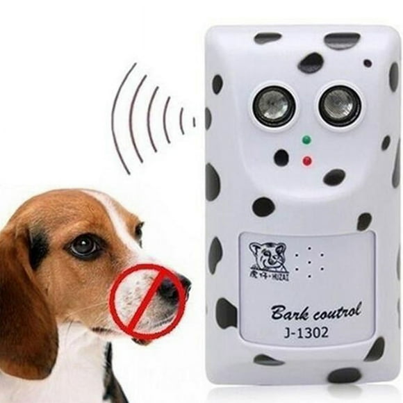 1-pack of voice-activated double-head ultrasonic bark stopper to prevent dog barking noise disturbing neighbors dog barking high power (US plug)