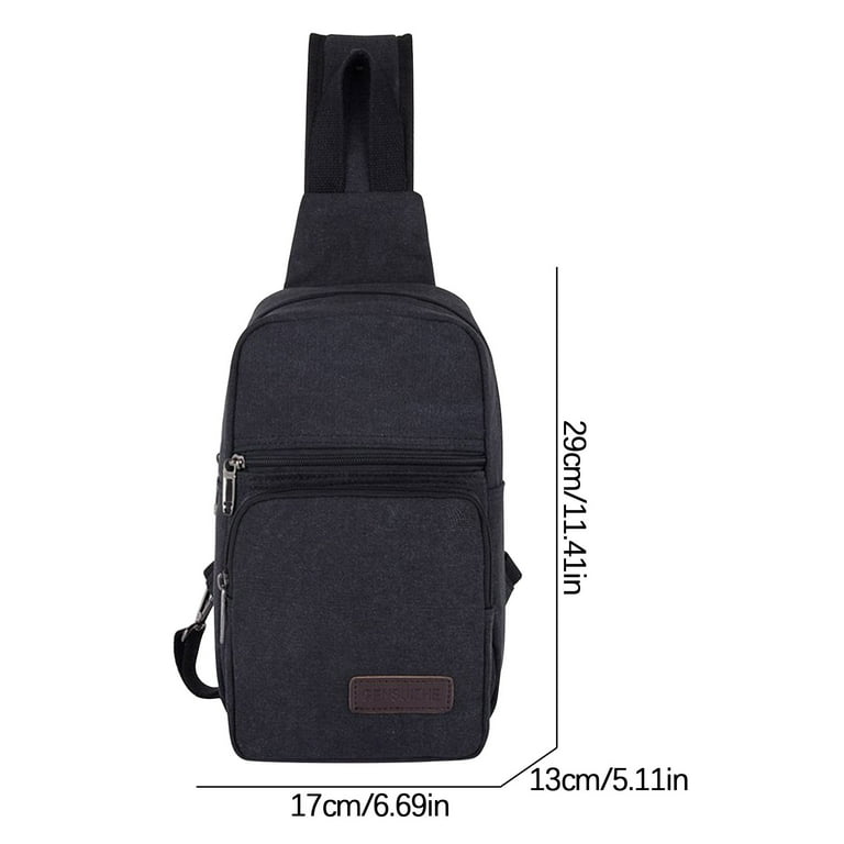 WSBDENLK Casual Canvas Chest Bag Retro Versatile Crossbody Backpack Men S Outdoor Travel Shoulder Bag Chest Bags Biking Shoulder Bag for Men