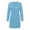 Blue, variant on Patlollav Winter Dress,Women Sexy Long Sleeve Casual Solid Embroidered Round Neck Long Dresses