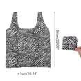 thumbnail image 3 of Unique Bargains 1 Set Travel Recycle Shopping Bag Lightweight Shoulder Bag Nylon Shopping Bag Black White, 3 of 6