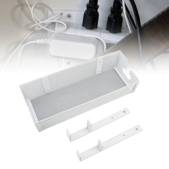 Xirurus Under‑Desk Cable Tray – Mesh Cord Organizer with Clamp Mount, No‑Drill Installation, Anti‑Scratch Pads, Space‑Saving Design