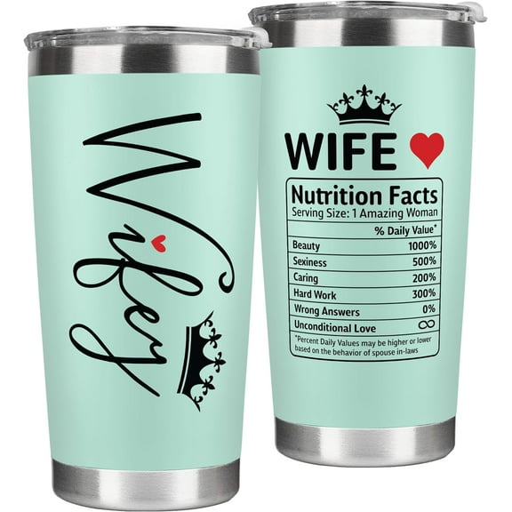 Gifts for Wife from Husband - Wife Gifts - Wedding Anniversary, Wife Birthday Gift Ideas, Mothers Day Gifts for Wife, Valentines Gifts for Her Wife - I Love You Gifts for Her - 20 Oz Mint Tumbler