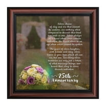 25th Wedding Anniversary Gifts for Couples, 25th Anniversary Gift for Husband or Wife, Silver 25th Anniversary Card, 25th Anniversary Table Decorations, A Couples Silver Anniversary, 8600