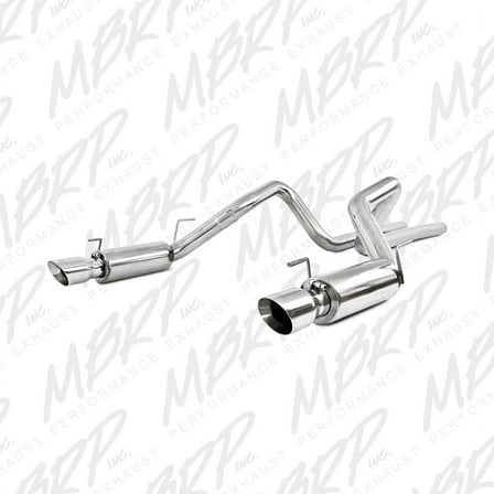 MBRP 05-09 Ford Shelby GT500 / GT Dual Split Rear Race Version, T409 4in Tips Exhaust System Fits select: 2005-2010 FORD MUSTANG GT