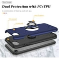 thumbnail image 6 of Shockproof Case for iPhone SE 3/SE 2020/7/8, [Embedded Finger Ring] Military Grade Phone Case Cover with Reinforced Metal Stand Kickstand [Support Magnetic Car Holder] for iPhone SE 3, Blue, 6 of 7