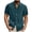 Navy, variant on Dianli Shirts for Men Cotton Linen Short Sleeve Stand-Collar Button Pullover T-Shirt Solid Color Breathable Lightweight Relaxed-Fit Everyday Office Wear Beach Vacation