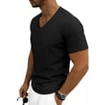 thumbnail image 5 of LRGSHF V Neck T-Shirts for Men Short Sleeve Casual Basic Tees Summer Solid Color Pullover Tops Breathable Lightweight Athletic Gym Regular Fit Wears, 5 of 6