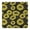 Black Sunflower Pattern, variant on Blue Sunflower Leaf Pattern Square Fitted Tablecloth with Elastic Edge,Square Table Cover,Washable Elastic Table Cover for Home Kitchen Party Decor 34"x34"