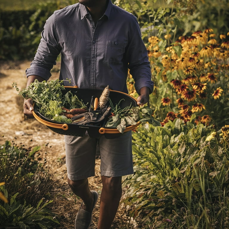 Fiskars Tool Gathering Garden Harvest Basket for Vegetables Fiskars Tool Gathering Garden Harvest Basket for Vegetables