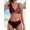 Wine, variant on SMihono Bikinis for Women Summer Two Piece Siwmwear Summer Women's Print Swimsuit Fashion Swimwear Beachwear Bikini Siamese