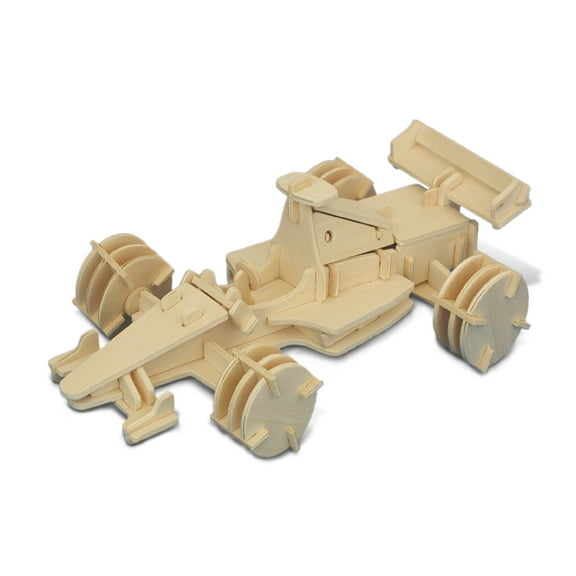 Puzzled Formula 1 3D Natural Wood Puzzle (91 Piece)