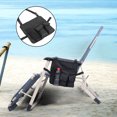 thumbnail image 2 of Bolso de hombro portátil para acampar al aire libre, asiento de playa, bolsillos colgantes, almacenamiento (negro), 2 of 8