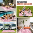 thumbnail image 3 of Pink Coastal Outdoor Rug 5x8 Ft, Non Slip Washable Area Rug, Summer Ocean Waves Ombre Sea Starfish Patio Rugs Carpet Runner, Large Floor Mat for Indoor/Outdoor Deck Porch Camping, 3 of 8