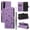 Purple, variant on Cute Cat Embossed Pattern PU Leather Wallet Phone Case for Samsung Galaxy S25,Magnetic Closure Shockproof Flip Kickstand RFID Blocking Credit Card Slots Cash Pocket Slim Case,Purple