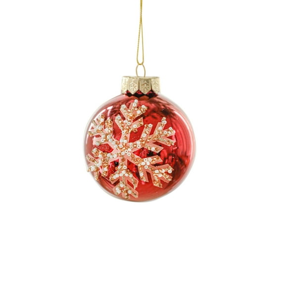 PEIBang Christmas Red and Gold Hanging Balls,3.15 Inch Glitter Hanging Ornaments for Xmas Tree,Wedding,Home,Party Decorations