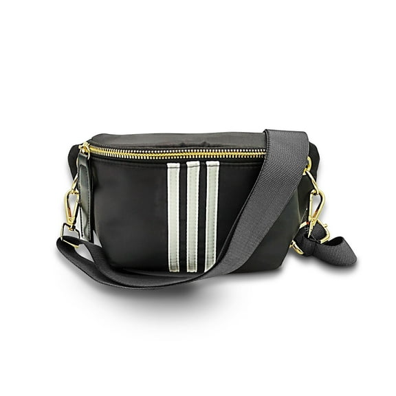 Women's belt bag, black women's crossbody bag, women's bum bag, stylish and casual, crossbody bag with zip, suitable for every outfit and every occasion