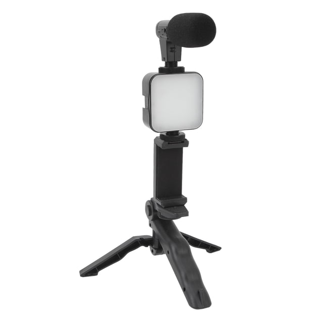 Kit de Vlog de video para Teléfonos Inteligentes, Micrófono de TRÍPODE Selfie de Reducción de Ruido para Cámara