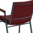 thumbnail image 4 of BizChair 4 Pack Heavy Duty Burgundy Patterned Fabric Stack Chair with Arms, 4 of 14