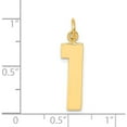 thumbnail image 5 of 14K Yellow Gold Large Polished Number 1 Charm (20.88 X 6.62) Made In United States lp01, 5 of 6