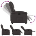 thumbnail image 2 of vidaXL Recliner Chair Dark Brown Real Leather, 2 of 5