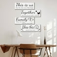 thumbnail image 3 of 4 Pieces Home Wall Decor Signs, THIS IS US/ TOGETHER/ BLESS THIS HOME/ FAMILY Wall Decor For Living Room Bedroom, Rustic Wooden Farmhouse Wall Art Decor, 4.7 x 13.8 Inch(White), 3 of 6