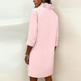 thumbnail image 6 of Ovbmpzd Ruffled Neck Summer Dresses for Women With 3/4 Sleeves Pink Knee Length Dresses V Neck Trendy Dresses, 6 of 6
